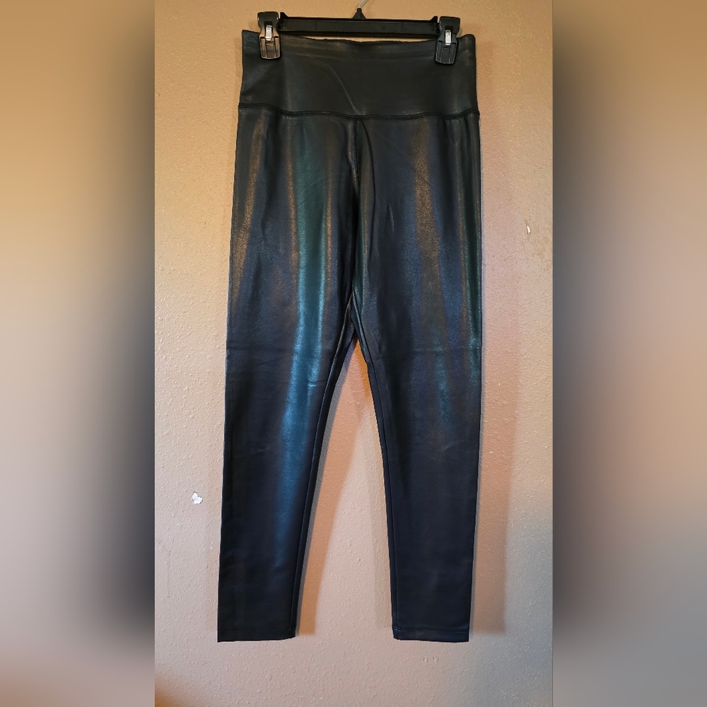 New York & Company Black Faux Leather Leggings